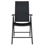 7 Piece Garden Dining Set Black 3099104