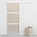 Sliding Door with Soft Stops ESG Glass and Aluminium 76x205 cm 288055