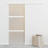 Sliding Door with Soft Stops ESG Glass and Aluminium 76x205 cm 288055
