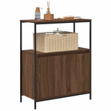 Bathroom Cabinet with Shelves Brown Oak 76.5x35x95 cm 861921
