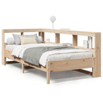 Bookcase Bed without Mattress 75x190 cm Solid Wood Pine 3324445
