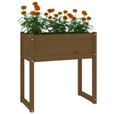 Planter Honey Brown 78x40x81 cm Solid Wood Pine 822135