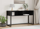 End Table Black Oak 100 x 36 x 75 cm Engineered Wood 886690