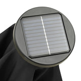 Garden Parasol with LED Lights Black 200x211 cm Aluminium 313563