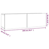 2 Piece TV Cabinet Set Smoked Oak Engineered Wood 3120281