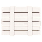 Storage Box White 58x40.5x42 cm Solid Wood Pine 824994