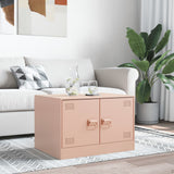 ZNTS Coffee Table Pink 67x50x44 cm Steel 841728