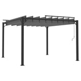 Gazebo with Louvered Roof 3x3 m Anthracite Fabric and Aluminium 313926