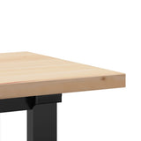 Coffee Table O-Frame 160x40x45.5 cm Solid Wood Pine and Steel 3282734