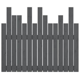 Wall Headboard Grey 95.5x3x80 cm Solid Wood Pine 824785