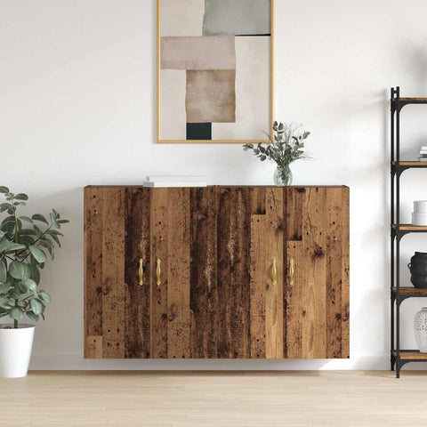 Wall Mounted Cabinets 2 pcs Old wood 69.5 x 34 x 90 cm 3394518