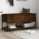 Storage Bench Brown Oak 100x42.5x47 cm Engineered Wood 839027
