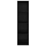 TV Cabinet Set Black Oak 37 x 37 x 142.5 cm Engineered Wood 875086