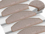 Stair Mats 30 pcs 65x24x4 cm Light Brown Half Round Large 3365751