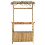 Outdoor Bar Table Natural 110 x 50 x 209 cm Bamboo 42028061