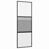 Glass Door Fretwork Black 76 x 2 x 205 cm Aluminium 42012457