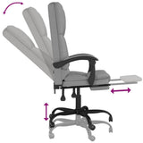 Massage Reclining Office Chair Light Grey Fabric 349806