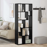 Book Cabinet 8-Tier 67 x 25 x 162 cm Engineered Wood Black Oak 869252