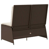 Garden Bench Brown Poly Rattan 3394468