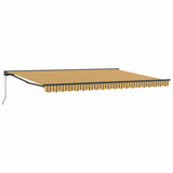 Retractable Awning Manual Multicolour Stripe 450x300 cm Fabric 3330953