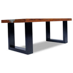 ZNTS Coffee Table Teak Resin 100x50 cm 243467