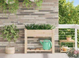 Garden Planter Beige 71 x 37 x 76.5 cm Solid Fir Wood 42006566