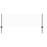 Welded Wire Fence 25 x 0.6 m PVC-Coated Steel Grey Mesh 3336851