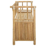 Garden Storage Bench 110 x 47 x 80 cm Bamboo Natural 42028075