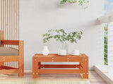Garden Footrest Solid Pine Wood Wax Brown Pine 865636