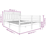 Bed Frame without Mattress Super King Solid Wood 3100669
