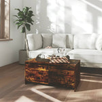 Coffee Table Smoked Oak 90x50x41.5 cm Engineered Wood 813029