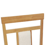 Dining Chair 2 pcs Natural and Light Solid Rubber Wood 42020509