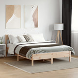 Bed Frame without Mattress 150x200 cm King Size Solid Wood Pine 842642