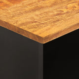 TV Cabinet Brown and Black 100x33.5x46 cm Solid Wood Mango 356799