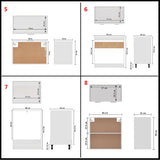 8 Piece Kitchen Cabinet Set Lyon White Engineered Wood 3067647