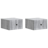 Wall-Mounted Bedside Cabinet 2 pcs Grey Sonoma Engineered Wood 897928