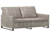 Sofa Set 2 pcs Light Grey Faux Suede Fabric 3433119