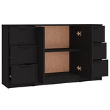 Sideboards 3 pcs Black Engineered Wood 3115837