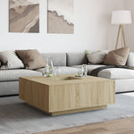 ZNTS Coffee Table Sonoma Oak 100x100x40 cm Engineered Wood 3284051