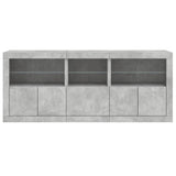Sideboard with LED Lights Concrete Grey 162x37x67 cm 3208998