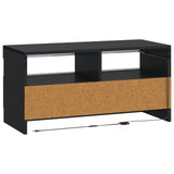 LED TV Cabinet Black Engineered Wood 897876