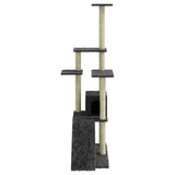 Cat Tree with Sisal Scratching Posts Dark Grey 155 cm 171517