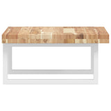 Basin Shelf Wall Mounted Steel and Solid Wood Acacia 3302764