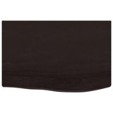 Table Top Dark Brown 60x40x cm Treated Solid Wood Oak 3156408