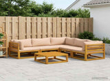 Sofa Set 6 pcs Natural Solid Acacia Wood 3417288