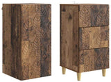 Cabinet Set 2 pcs Old Wood 33 x 34.5 x 90 cm Engineered Wood 3416734