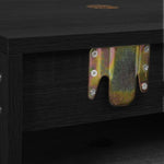 ZNTS 2 Piece Bathroom Furniture Set Black Engineered Wood 242557