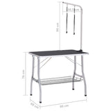 Adjustable Dog Grooming Table with 2 Loops and Basket 171068