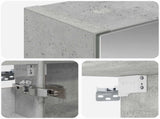 Bathroom Mirror Cabinet Concrete Grey 40 x 10.5 x 60.5 cm 889026