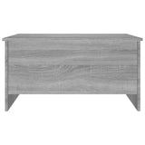 Coffee Table Grey Sonoma 80x55.5x41.5 cm Engineered Wood 819270